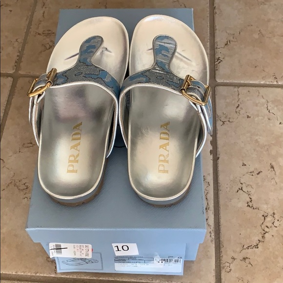 prada brocade sandals